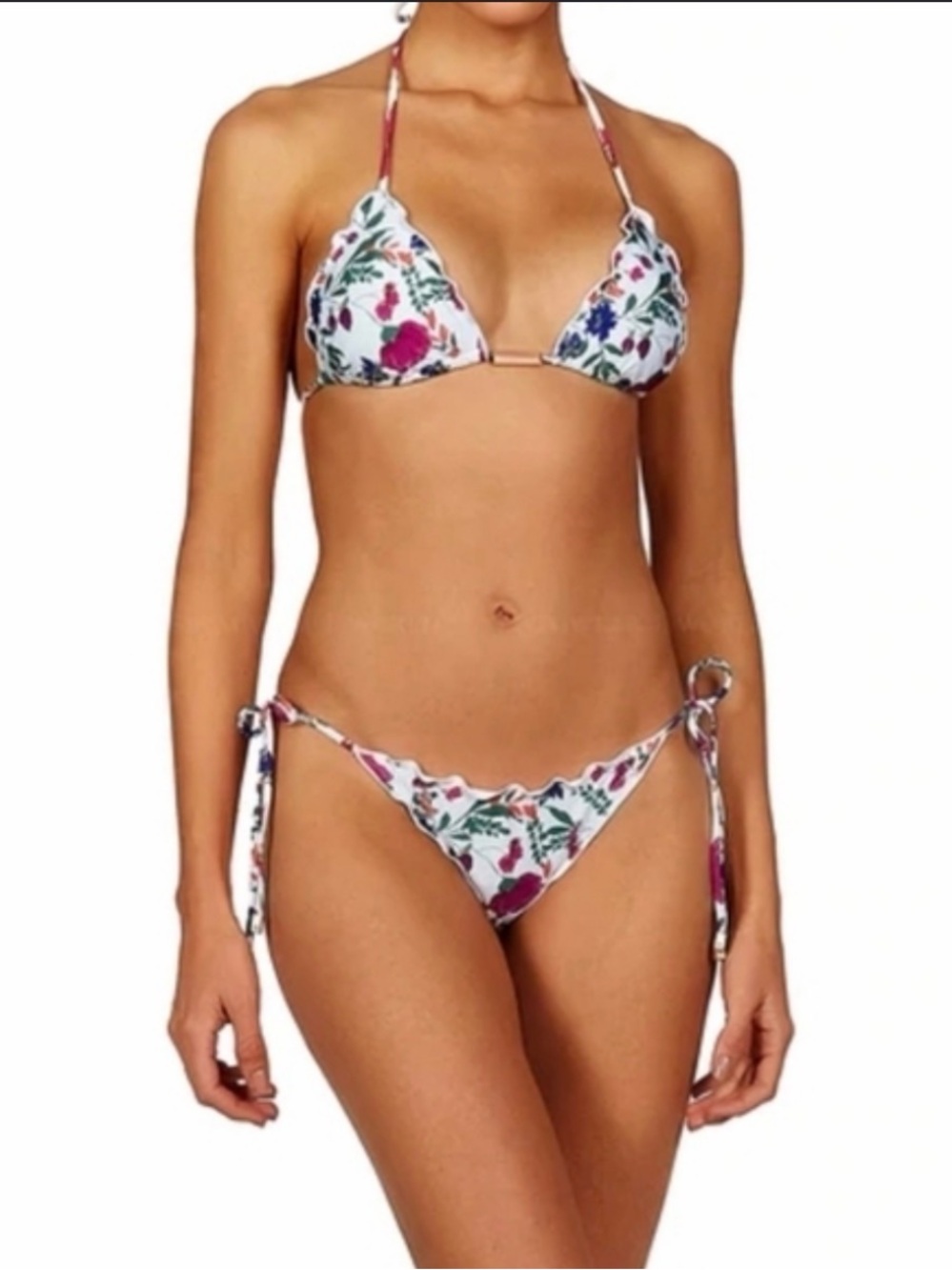 VIX SWIM Floral Tie-Side Triangle Bikini